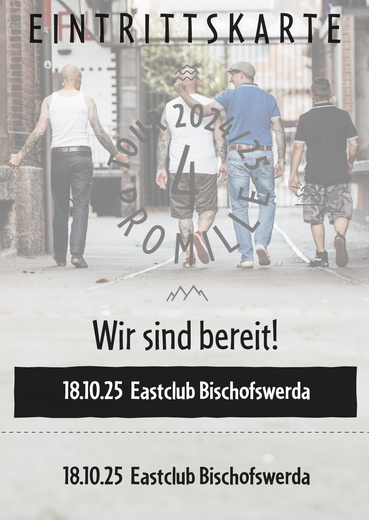 Handsigniertes Hardticket Konzert Bischofswerda