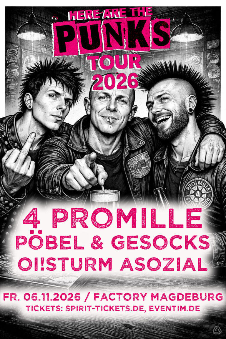 Flyer: 4 Promille live in Magdeburg, Factory – 06.11.2026